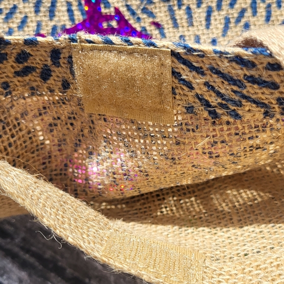 DMB Firedancer Jute Burlap Shoulder Bag Purse - Picture 3 of 7